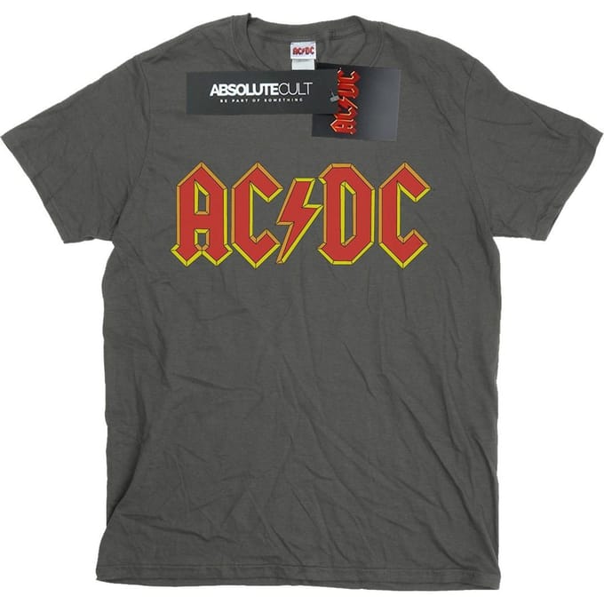 AC/DC Katoenen T-shirt met logo voor jongens (Houtskool)