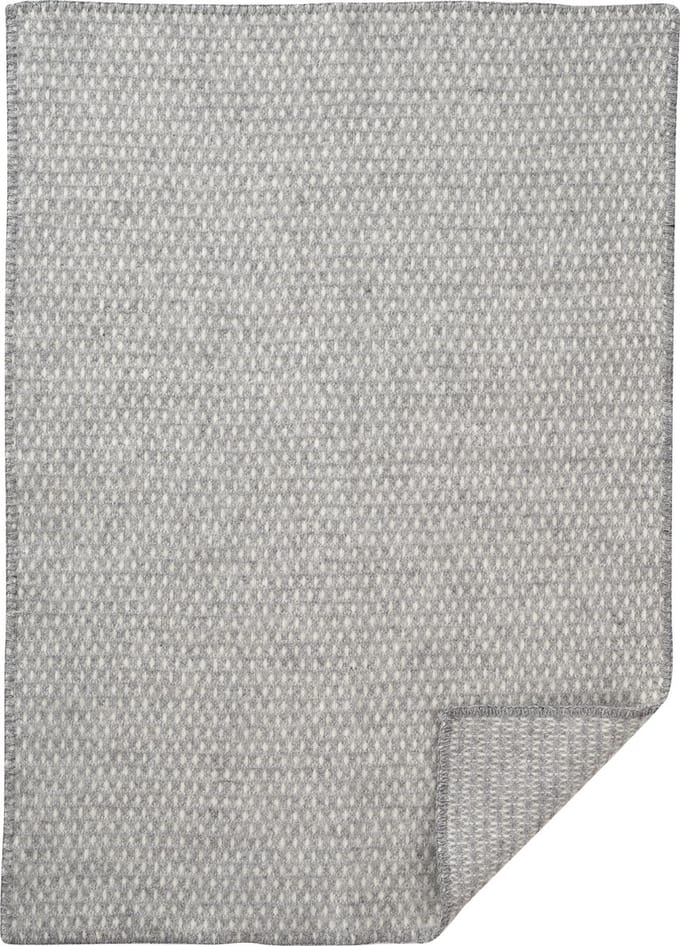 Klippan - wiegdeken -Knut- wollen wiegdeken –licht grijs- 65x90 cm