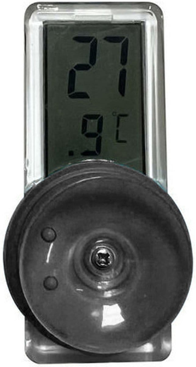 Benson Digitale thermometer - spatwaterdicht - met zuignap - zwart - compact formaat