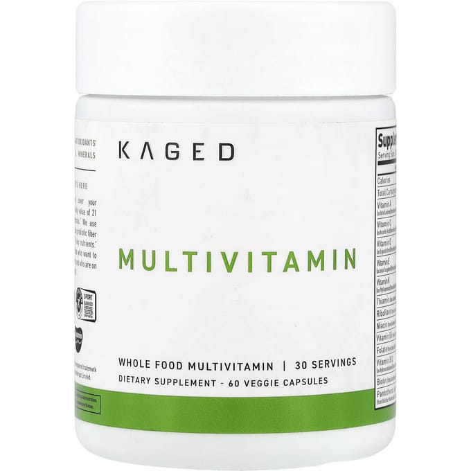 Kaged, multivitamines, 60 gélules végétales