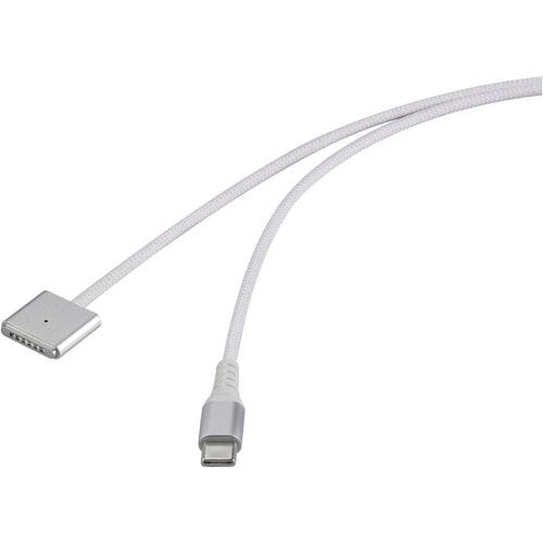 Renkforce RF-6437916 USB-laadkabel USB-C, Magsafe 3 2.00 m Wit Magnetische stekker