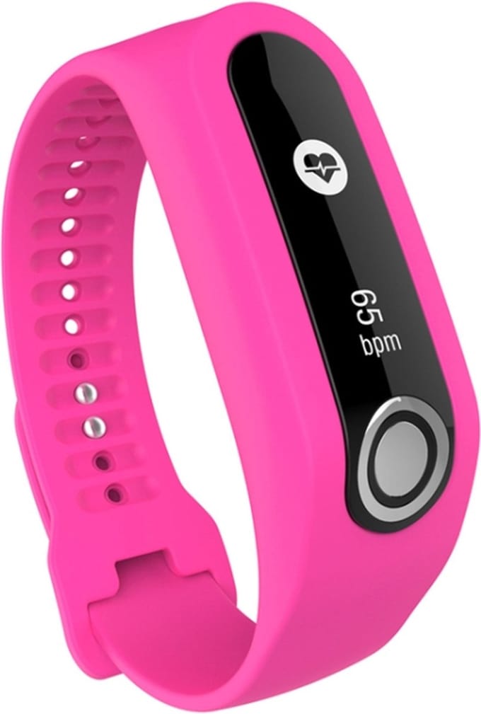 Siliconen bandje - geschikt voor TomTom Touch - roze