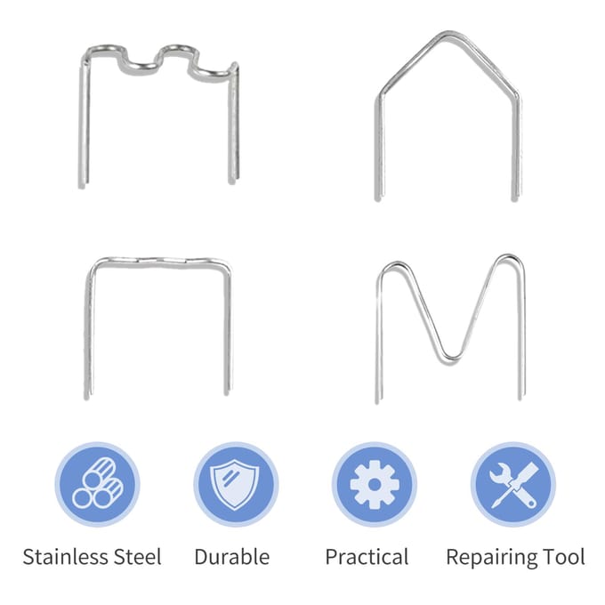 100 STKS Auto Plastic Reparatie Hot Nietjes voor Auto Bumper Plastic Lassen Repareren Type 3 gray