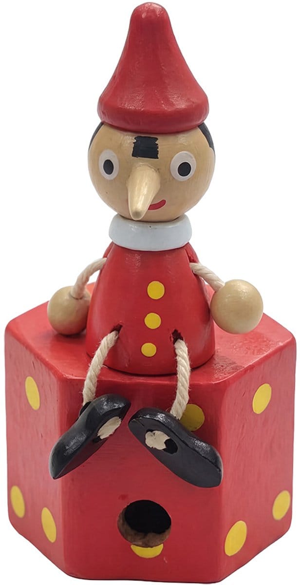 Clayre & Eef Decoratie Pinokkio Rood Hout