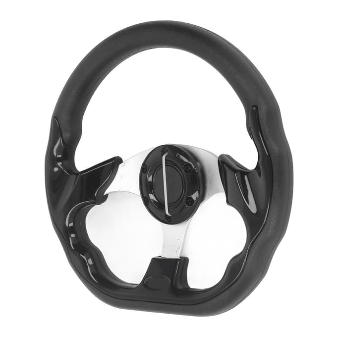 13in Stuurwiel Zwart PU Leer Racing Stijl Comfortabele Grip Modificatie Stuurwiel Vervanging voor Auto black