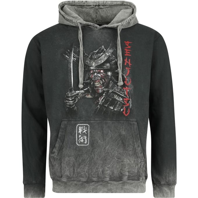 Iron Maiden Trui met capuchon - S tot M - voor Mannen - grijs