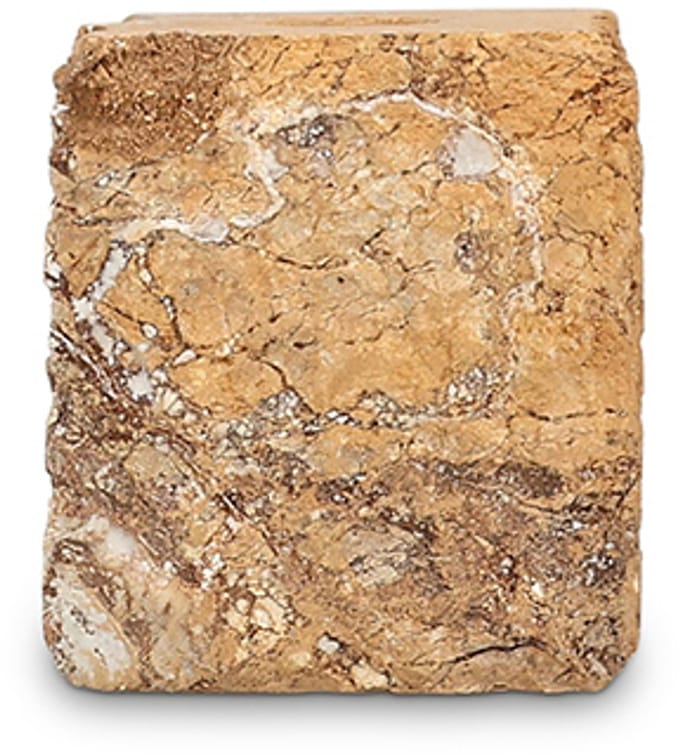 S|P Collection Kandelaar 8x8xH8cm marmer bruin Opus