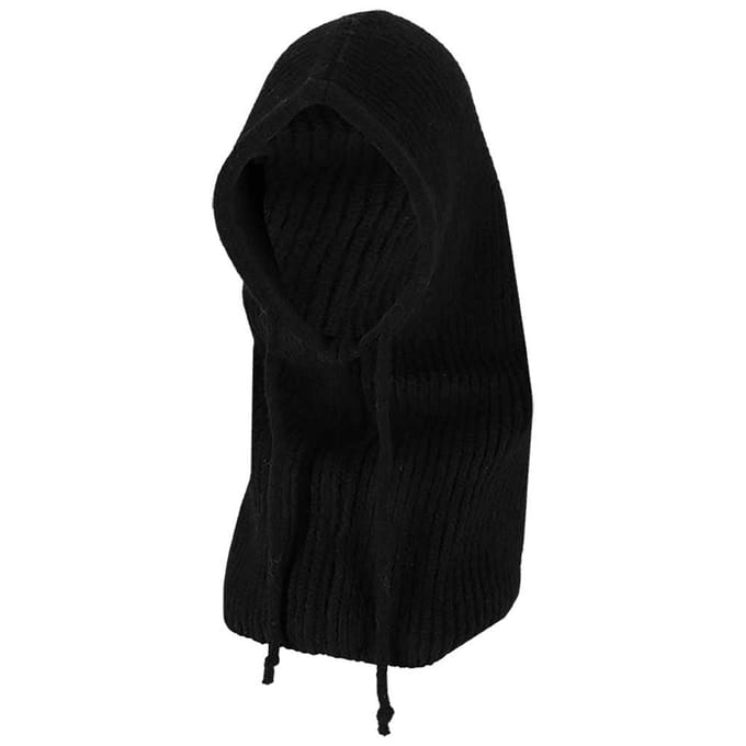 Balaclava dames - Gebreide hoody - Zwart