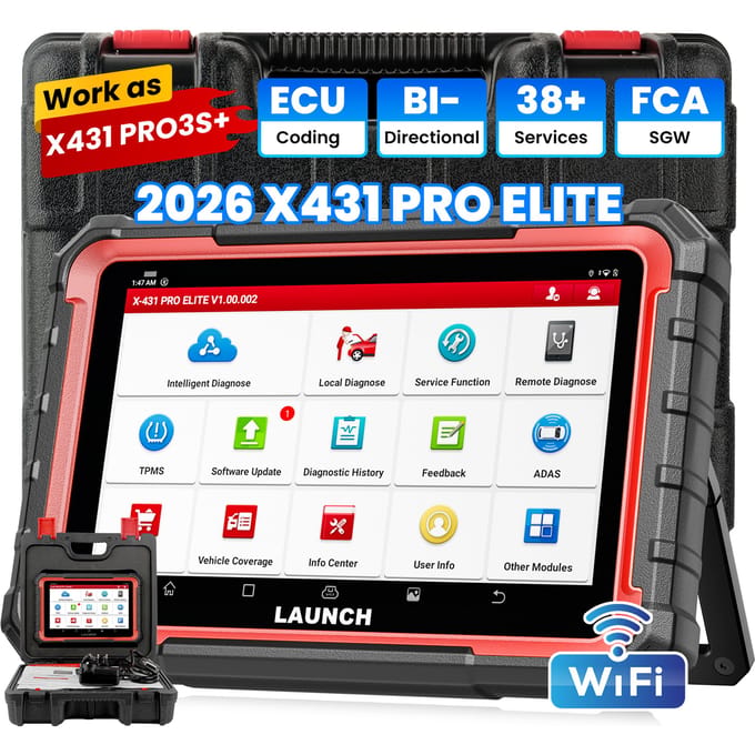 Launch X431 PRO Elite Bidirectionele Scantool, 38+ reset services, ECU-codering, All-in-One scanner Volledige Systeemdiagnosetool, Ondersteunt CANFD & DoIP, FCA AutoAuth, V.A.G Guided, 2 jaar gratis
