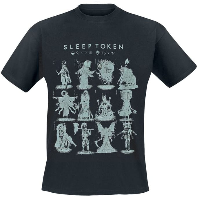 Sleep Token T-shirt - Grid 2 - S tot 4XL - voor Mannen - zwart