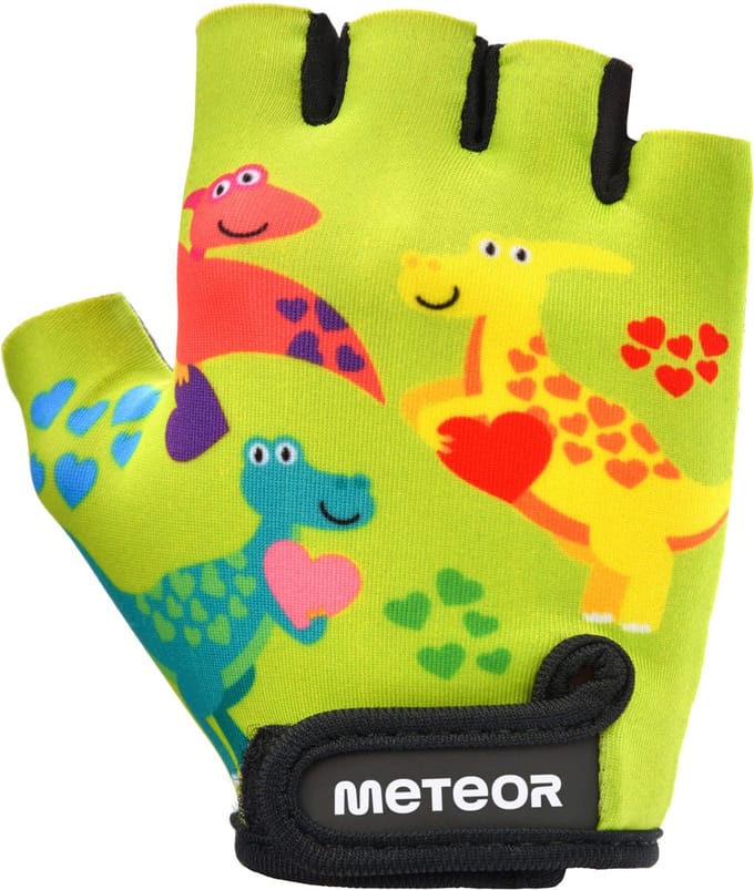 Meteor Kids S Dino - Fietshandschoenen - Kindermodel, Dino ontwerp
