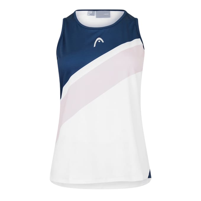 Head Tanktop met kleurblokken voor dames (Wit/Navy/Roze)