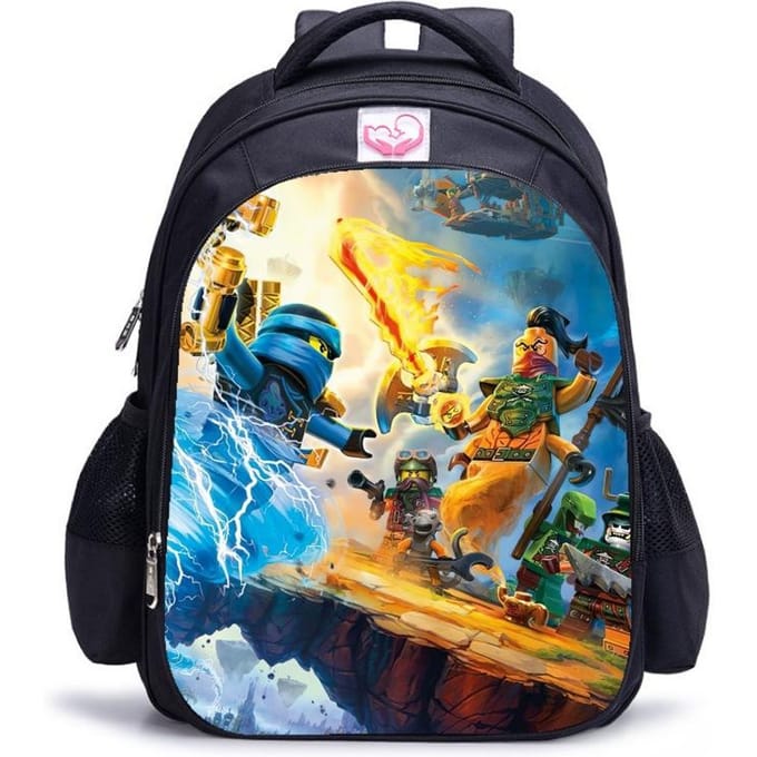 Lego Ninjago Seizoen 5 Cartoon Print Zwarte Rugzak black - medium