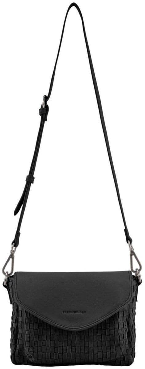 FREDsBRUDER Schoudertas Natural Flow Crossbag With Flap Black Zwart