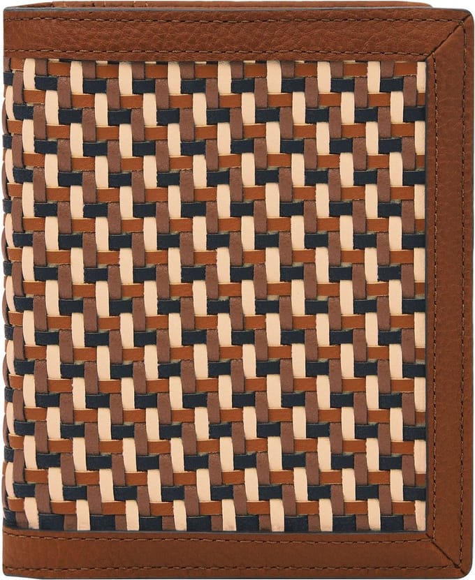 FOSSIL identiteitskaarthoesje Gift Passport Case RFID Multi Brown veelkleurig