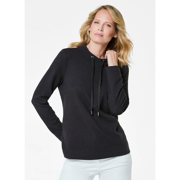Goldner Sweatshirt Viscose trui met lange mouwen, opstaande kraag
