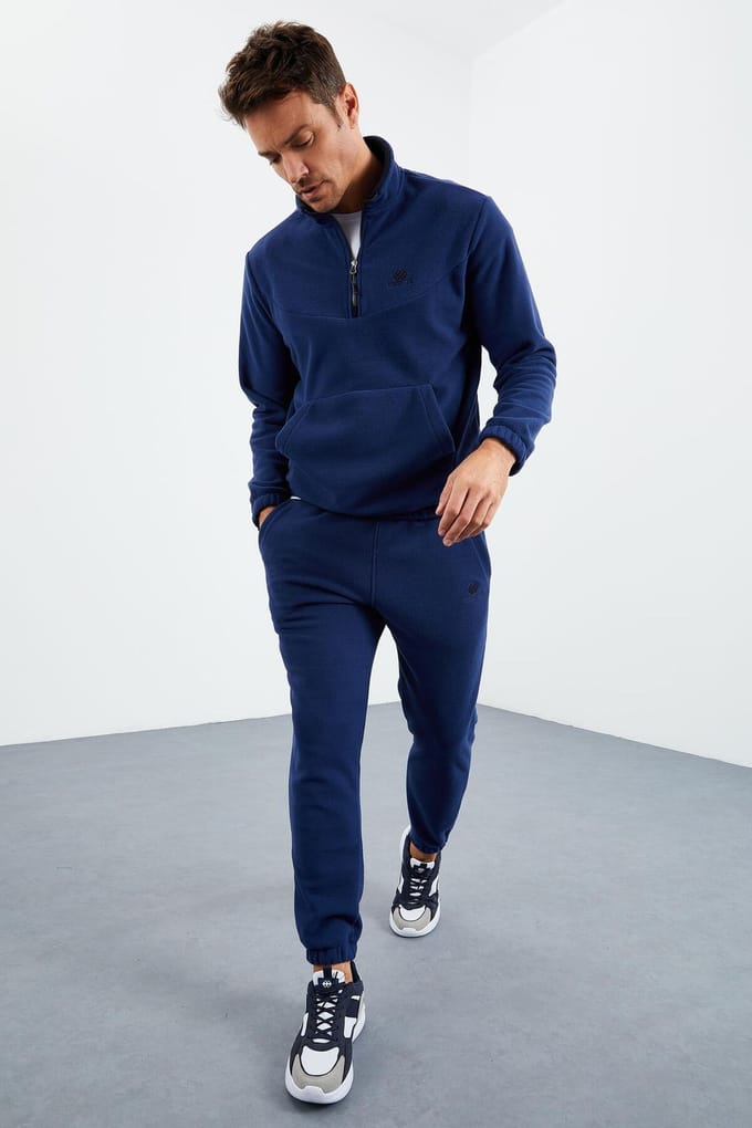Heren Polyester Sweatshirt en Broek Set