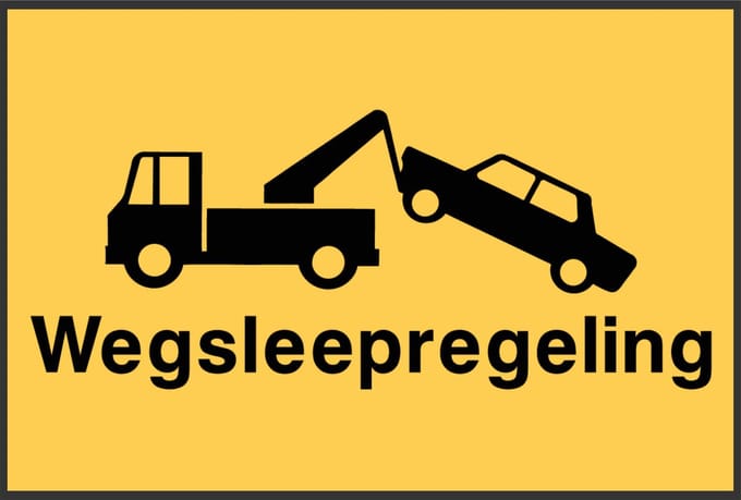 Wegsleepregeling sticker - A3