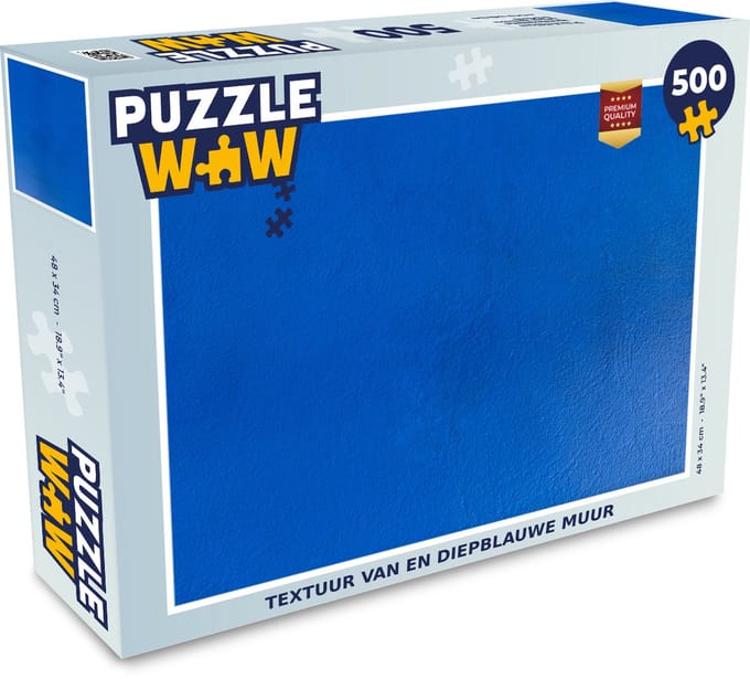 Puzzel Muur - Verf - Blauw - Legpuzzel - Puzzel 500 stukjes