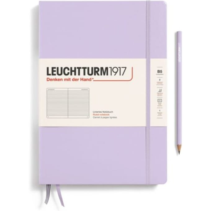 Leuchtturm1917 notitieboek, softcover, composition (b5), gelinieerd, lila
