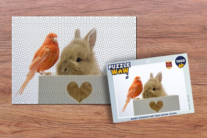 Puzzel Dieren - Konijn - Vogel - Legpuzzel - Puzzel 1000 stukjes volwassenen