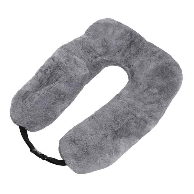 Oreiller en U pour voiture Coussin de sommeil pour voyage longue distance Oreiller multifonctionnel en U pour voiture Gris rose