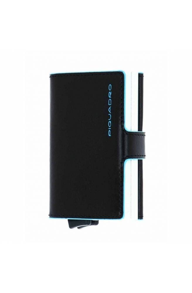 Kaarthouder Piquadro Blauw Vierkant Zwart Leder - PP5472B2R-N