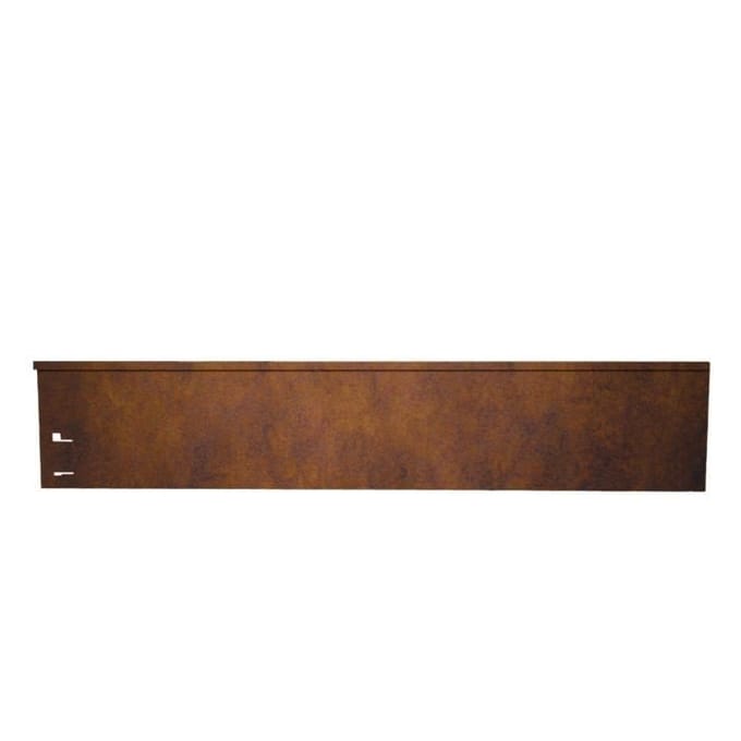 Cortenstaal Borderrand - Tuinafboording flexibel - 113 cm lang, 13,5 cm hoog - Eindstuk