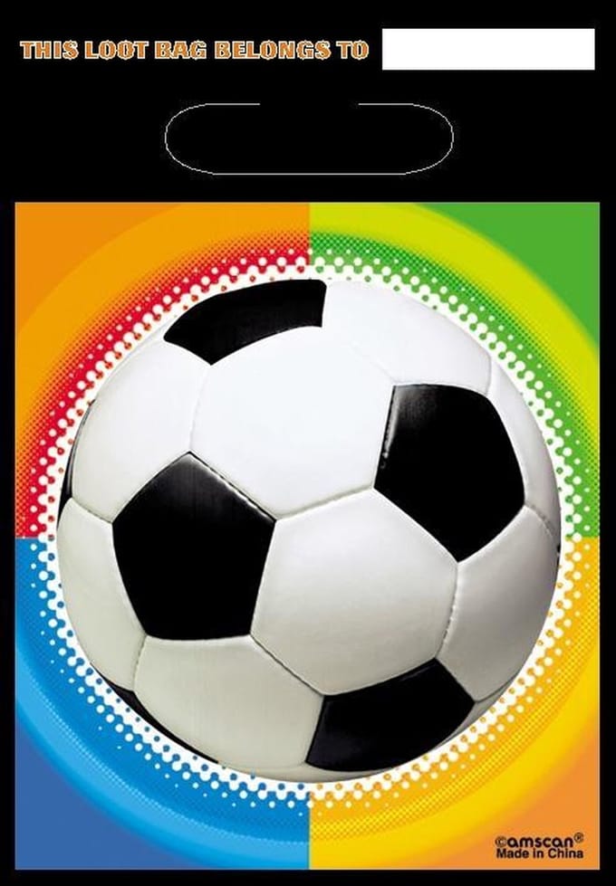 AMSCAN - Voetbal zak - Decoratie > Feestzakjes