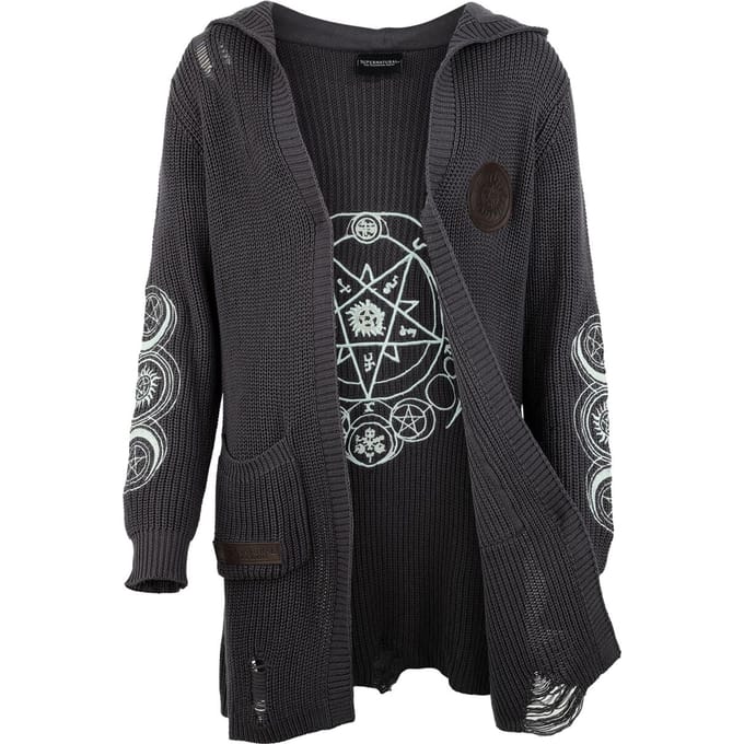 Supernatural Cardigan - Moons - S tot XL - voor Vrouwen - grijs