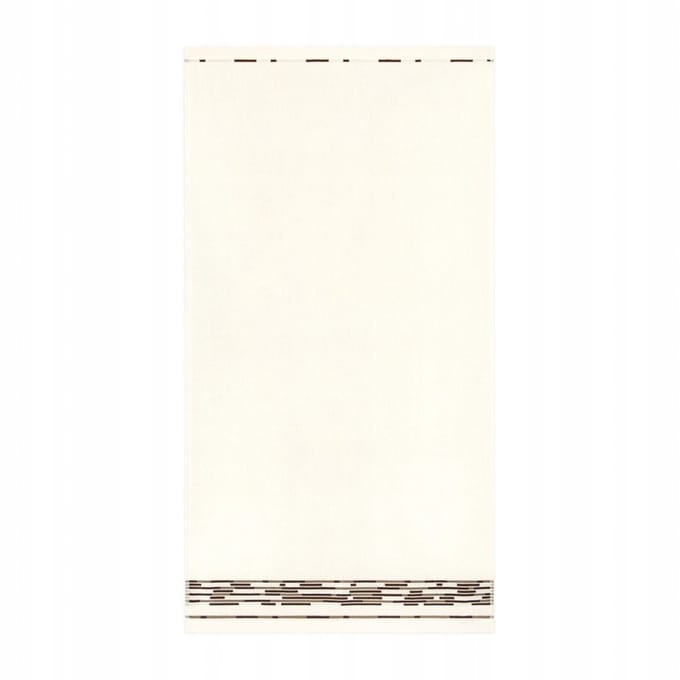 Zwoltex Grafic Handdoek 50x90cm - Zacht Egyptisch Katoen - Ecru