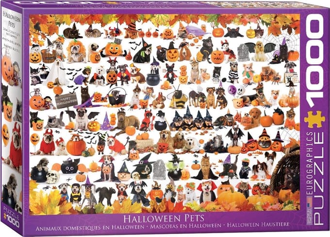 Eurographics puzzel Halloween dieren legpuzzel 1000 stukjes karton.