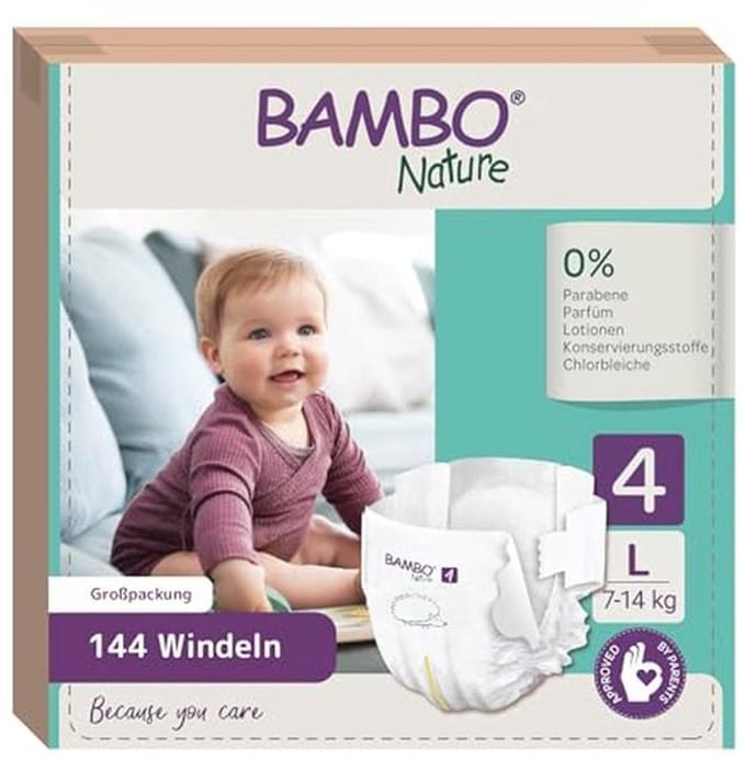 Premium Eco Luiers Maat 4 voor Baby's (7-14 lbs) - 6 x 24 Stuks