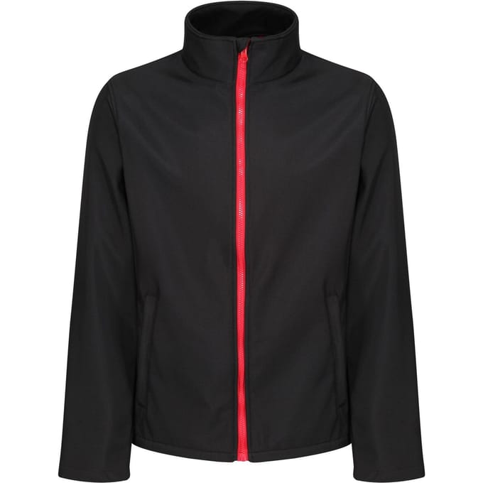 Regatta Heren Ablaze Printable Soft Shell Jas (Zwart/Klassiek Rood)