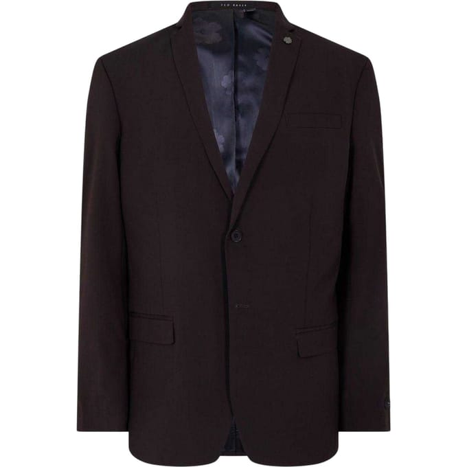 Ted Baker Heren Effen Enkele Breasted Blazer (Bordeaux)