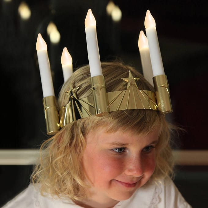 STAR TRADING Vijflamps Luciakroon m. LED