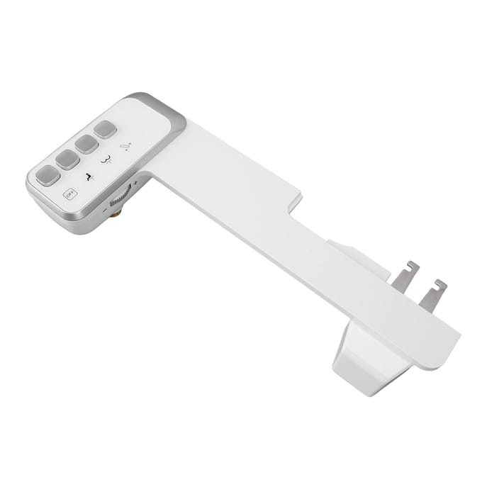Bidetopzetstuk Instelbare Waterdruk Dubbele Sproeier Ultraslank Eén Toets Snelle Demontage Toilet white