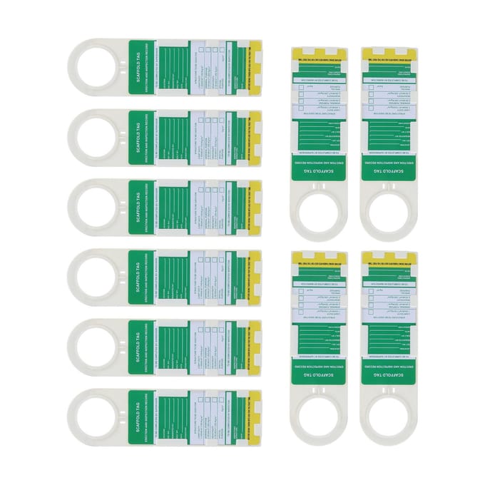 10 PCS Étiquette d'échafaudage Verrouillage Avertissement Entretien Signe pour Sécurité Électrique Chimique Industrielle white