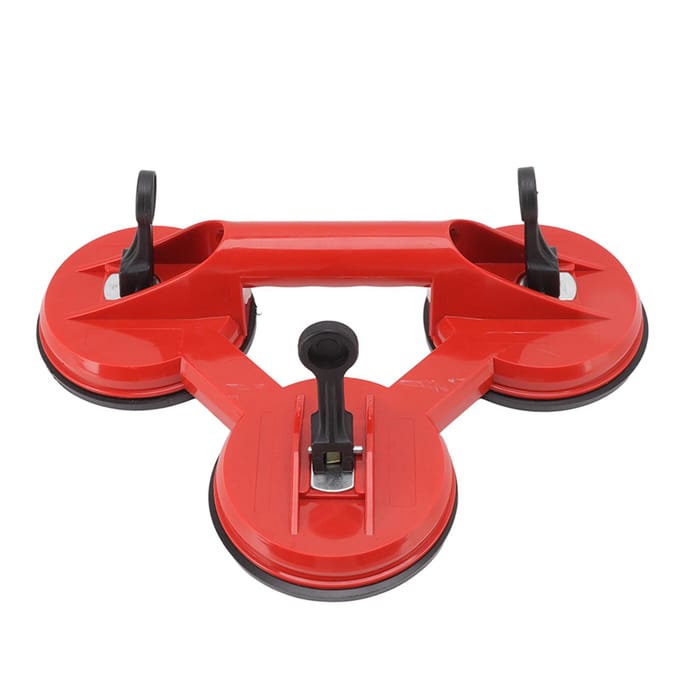 Heavy Duty 3 Klauwen Zuignap Plaat voor Glas Keramische Tegel Vloer Raam Hef Trekker red