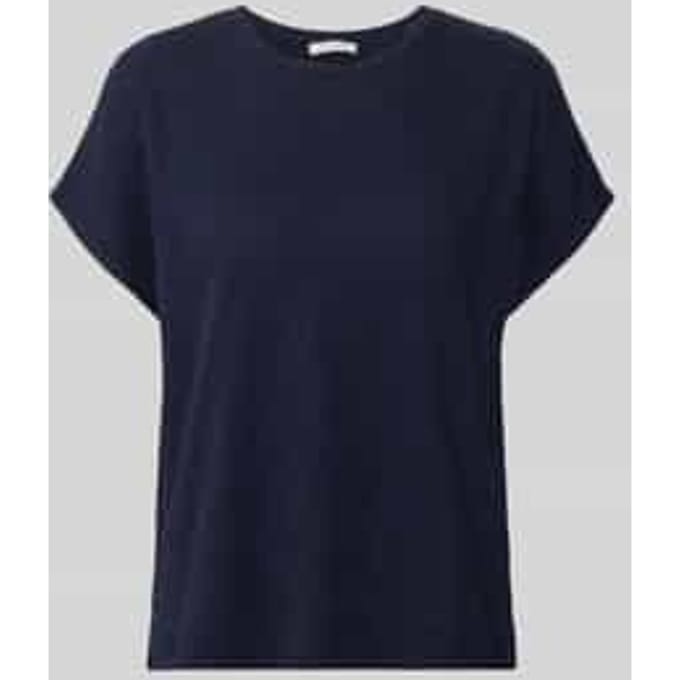 T-shirt met structuurpatroon en ronde hals