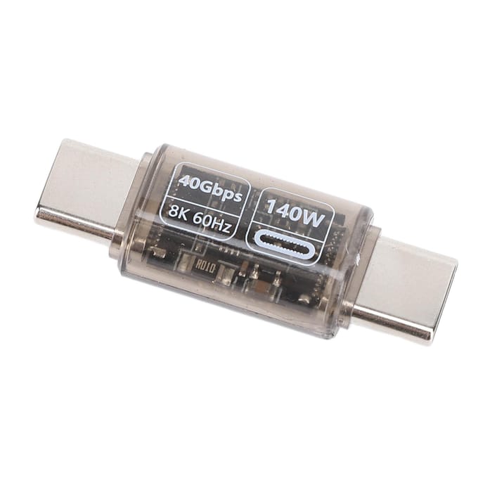 Adaptateur Mâle Type C vers Mâle 40Gbps USB4.0 8k à 60Hz Charge Rapide 140W Affichage Numérique Type C vers