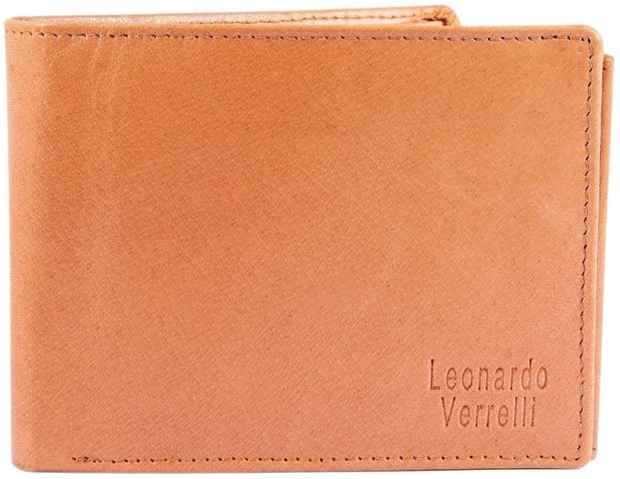 Leonardo Verrelli Herenportemonnee liggend model echt leer Leo, duurzaam