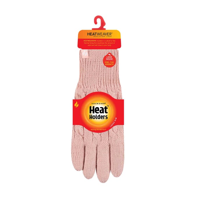Dames Kabelgebreide 2.3 Tog Fleece Gevoerde Thermische Winterhandschoenen