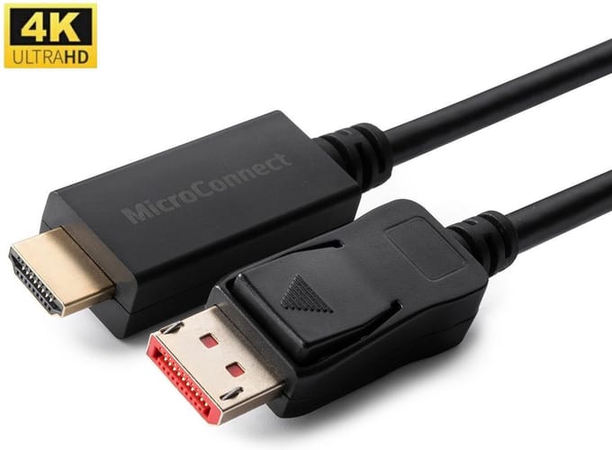 Microconnect MC-DP-HDMI-10004K DisplayPort kabel 10 m Zwart