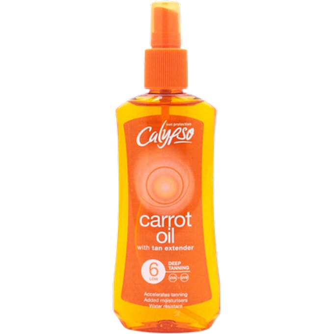 Calypso Wortelolie Met Tan Extender SPF 6 Diepbruine Spray - 200 ml