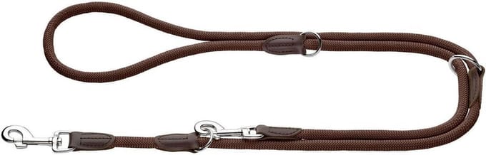 Adjustable Freestyle Dog Lead - Robust Weatherproof Brown, 1 x 200 cm