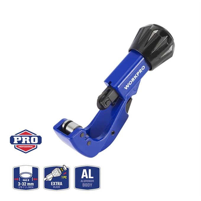 WORKPRO WP301005 Pijpsnijder 3–32 mm – Precisie Buissnijder | Voor Koper & Aluminium Buizen