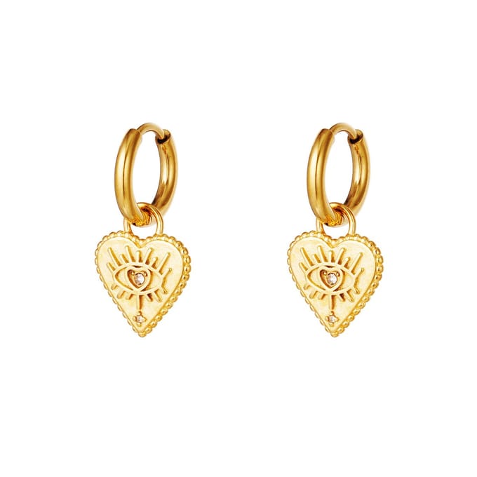 Oorbellen Hart Ogen - Yehwang - Oorbellen - One size - Goud