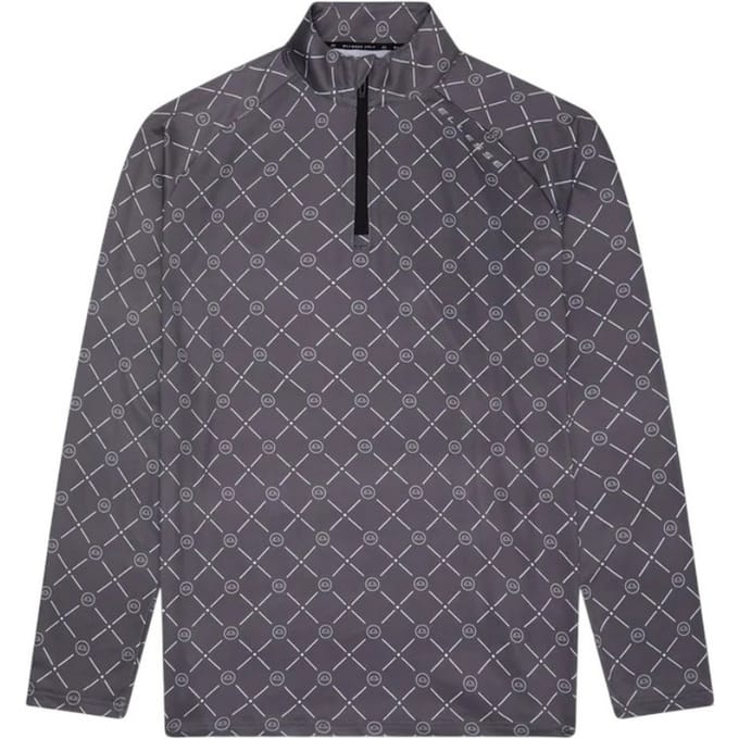 Ellesse Heren Chieso golf-fleece met halve rits en relaxte pasvorm (Grijs)