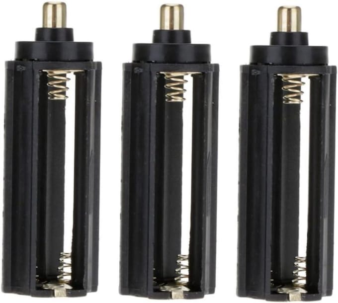 Batterijhouder - Adapter Box - Lampen Gebruik - Converteert 3 AAA - 65 x 21.9mm - Zwart